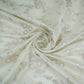 Off White Dyeable Floral Jaal Chiniya Silk Fabric CW-32584