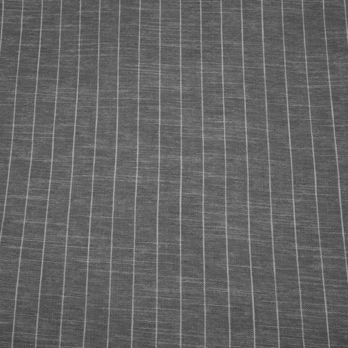 Gray & White Stripes Linen Fabric MF-34565