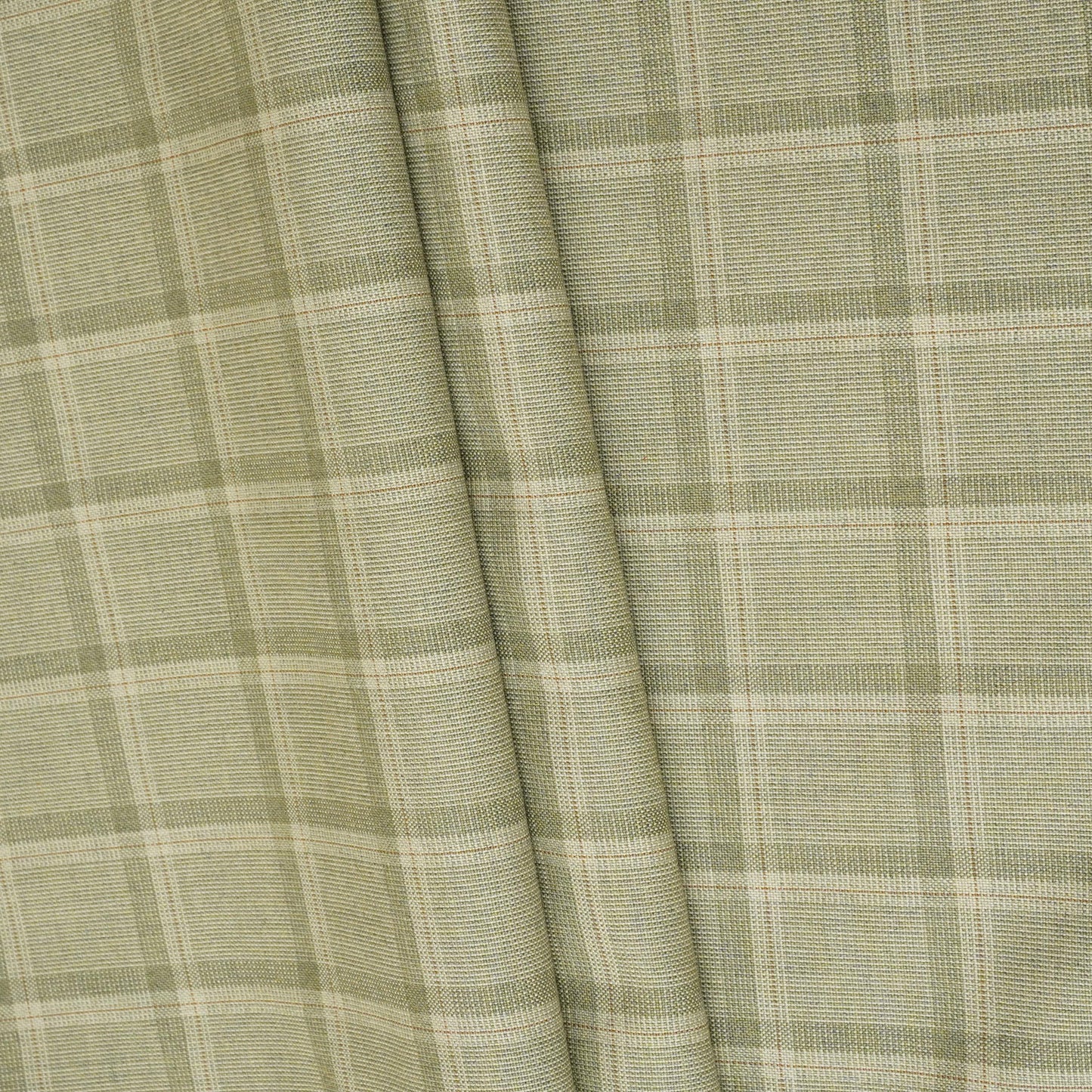 Beige Check Print Suiting Fabric MF-29414