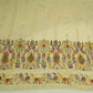 Beige With Multicolor Mughal Embroidery Munga Silk Fabric CW-32581