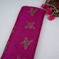Magenta Parsi Embroidery Pure Tusser Silk Fabric CW-32561