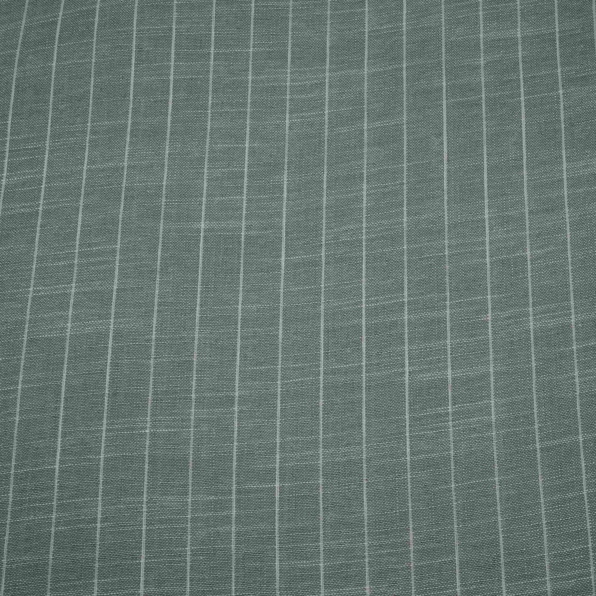 Sea Green & White Stripes Linen Fabric MF-34563