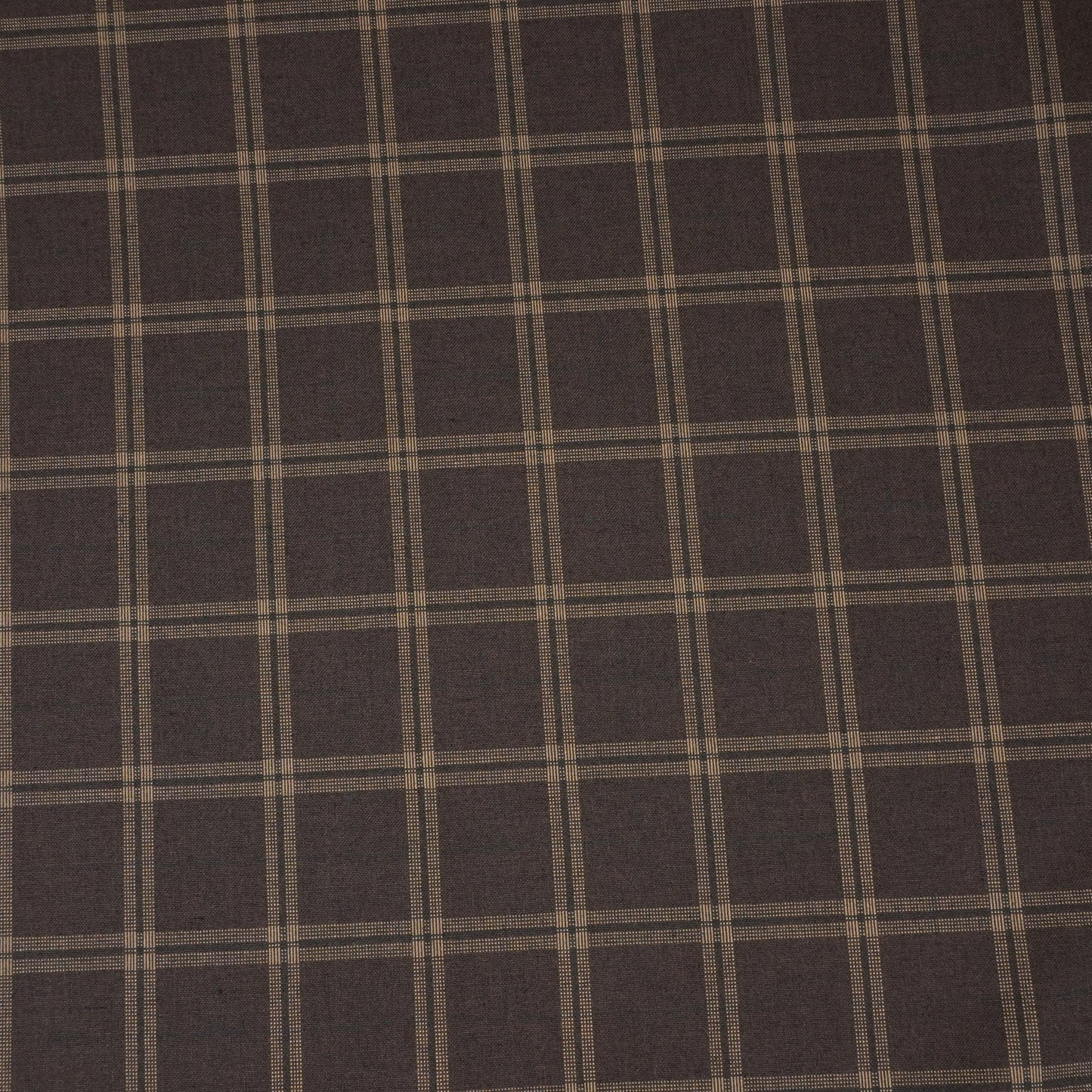 Brown Check Print Suiting Fabric MF-29413
