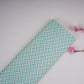 Light Turquoise With Cream Abstract Print Muslin Fabric GTS-30937