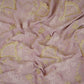 Pink 3D Floral Embroidery Moss Crepe Fabric CF-30481