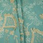 Teal Green 3D Floral Embroidery Moss Crepe Fabric CF-30483