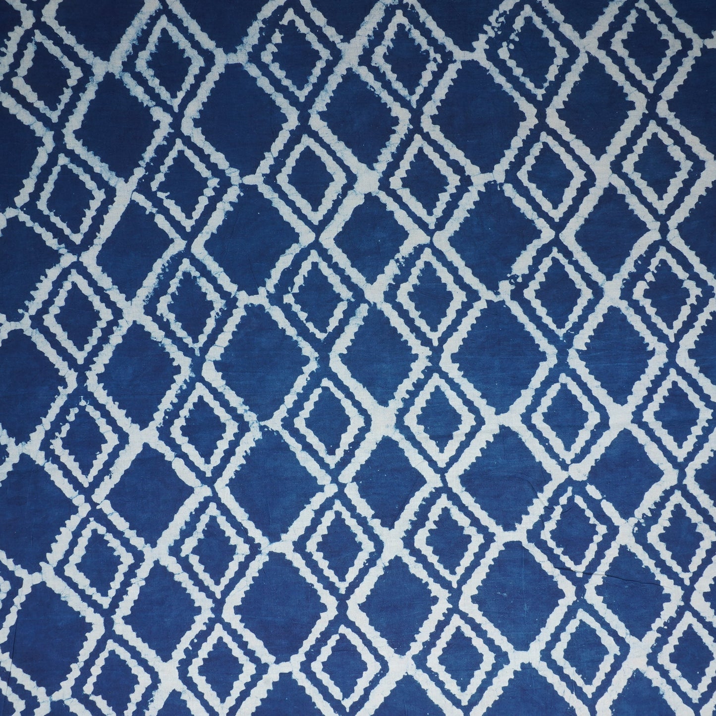 Indigo with White Dabu Print Cotton Fabric DH-29452