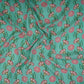 Sea Green Floral Print Muslin Fabric GTS-30945