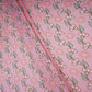 Pink Floral Print Muslin Fabric GTS-30947