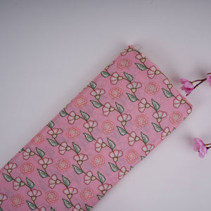 Pink Floral Print Muslin Fabric GTS-30947 - TradeUNO