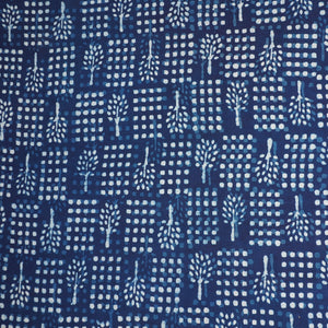 Indigo with White Dabu Print Cotton Fabric DH-29456 - TradeUNO