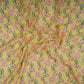 Pale Yellow Floral Print Muslin Fabric GTS-30943