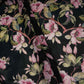 Black floral print Pure Georgette Fabric MTFG-31049