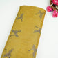 Golden Parsi Embroidery Pure Tusser Silk Fabric CW-32563