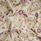 Beige Geometrical Embroidery Pure Tusser Silk Fabric CW-32573