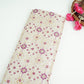 Beige Geometrical Embroidery Pure Tusser Silk Fabric CW-32573