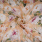 Beige floral print Georgette Fabric GTS-31136