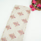 Natural Beige Floral Jaal Pure Tusser Silk Fabric CW-32572