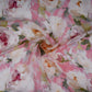 Rose Pink floral print Georgette Fabric GTS-31137