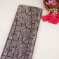 Navy Blue Jaal Raw Mango Silk Fabric CW-32499