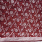 Wine Floral Jaal Raw Mango Silk Fabric CW-32511