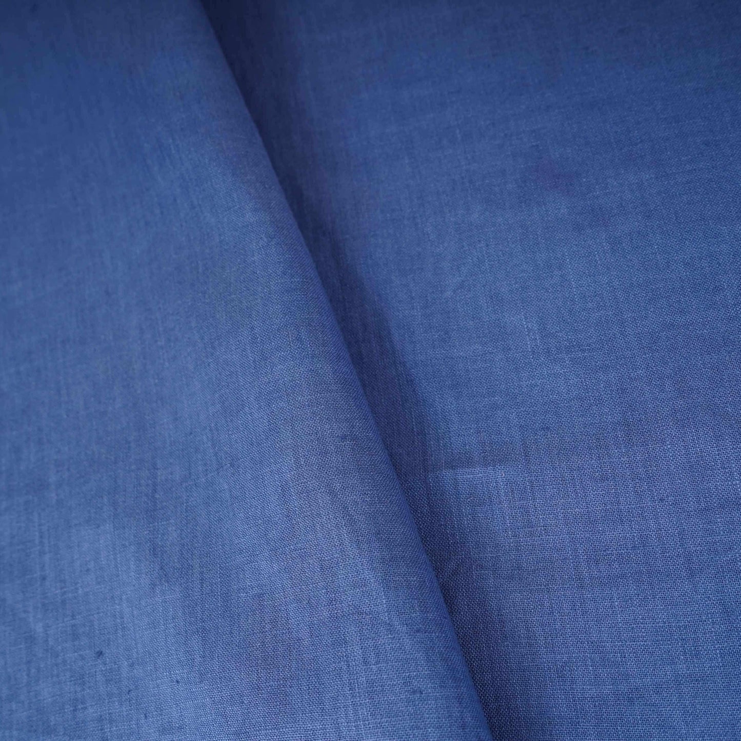 Denim Blue Solid Pure Linen 60 Lea Fabric UT-30491
