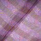 Purple With Golden Stripes Floral Print Organza Tissue Fabric VF-30636