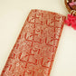 Red Jaal Raw Mango Silk Fabric CW-32497