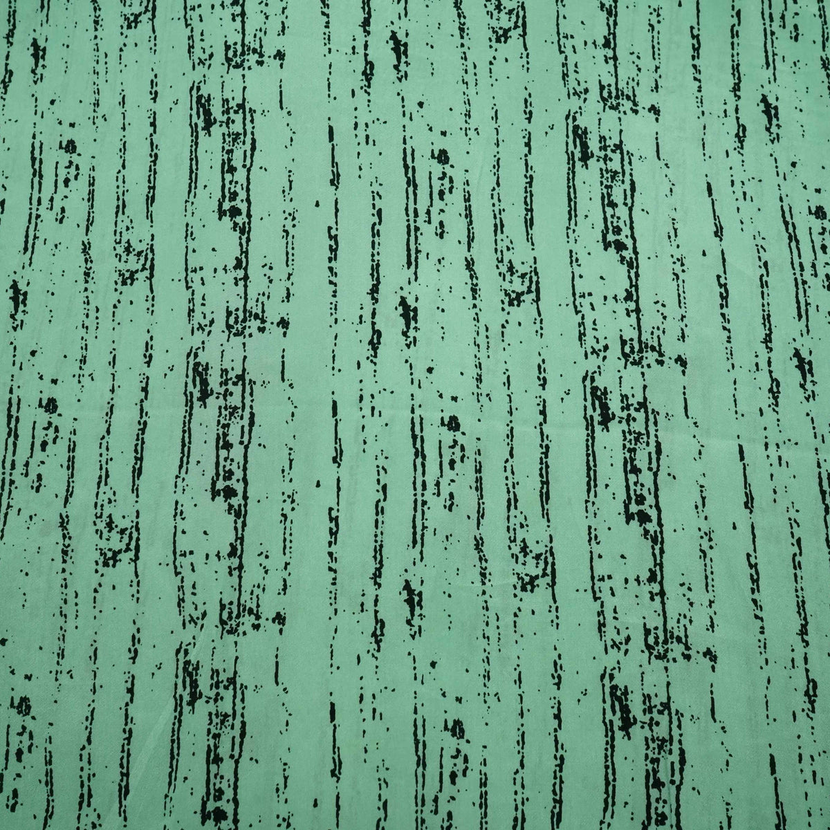 Sea Green Abstract Lining Print Natural Crepe Fabric SC-34702