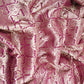 Wine Jaal Raw Mango Silk Fabric CW-32498