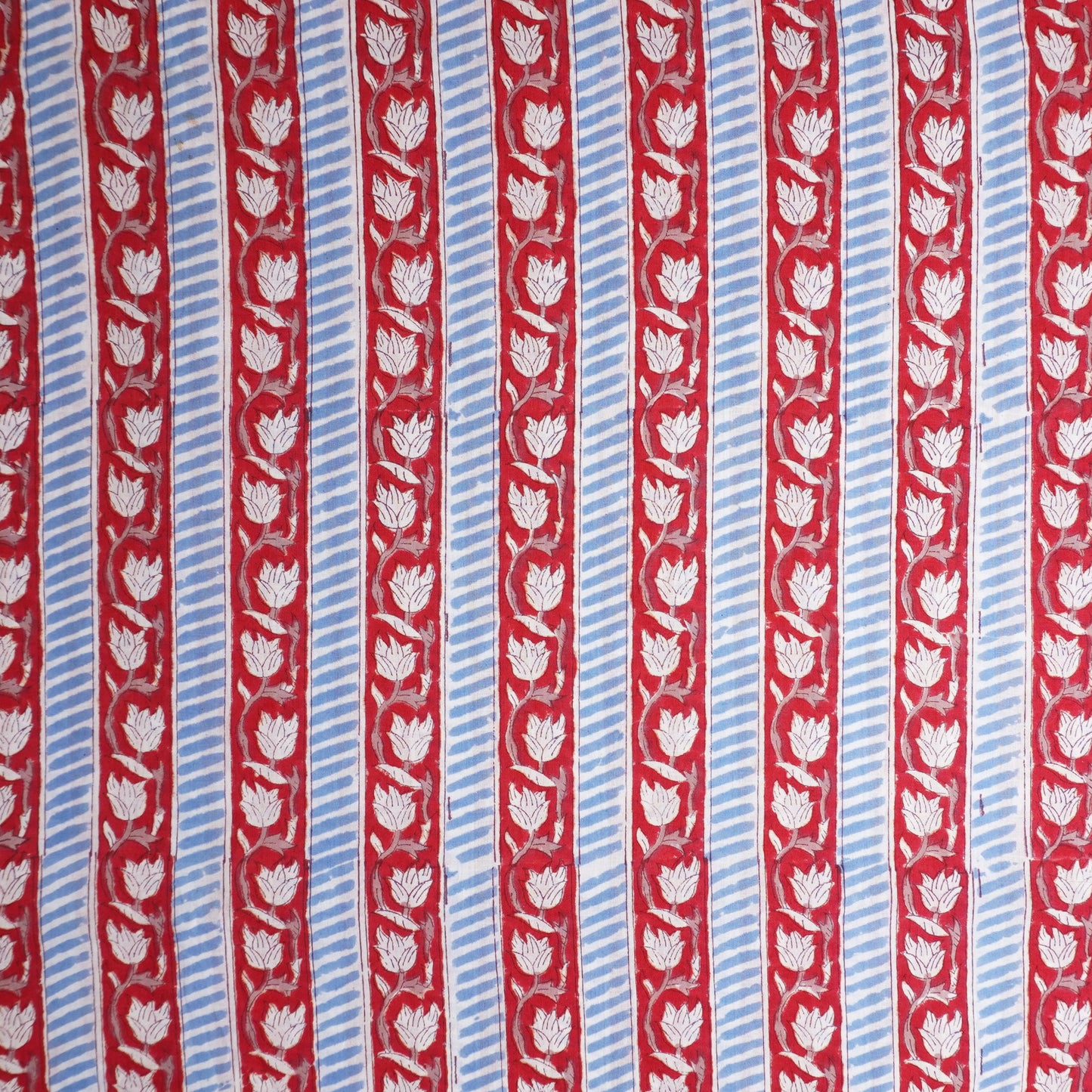 Red Handblock Print Cotton Fabric DH-29429