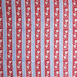 Red Handblock Print Cotton Fabric DH-29429 - TradeUNO