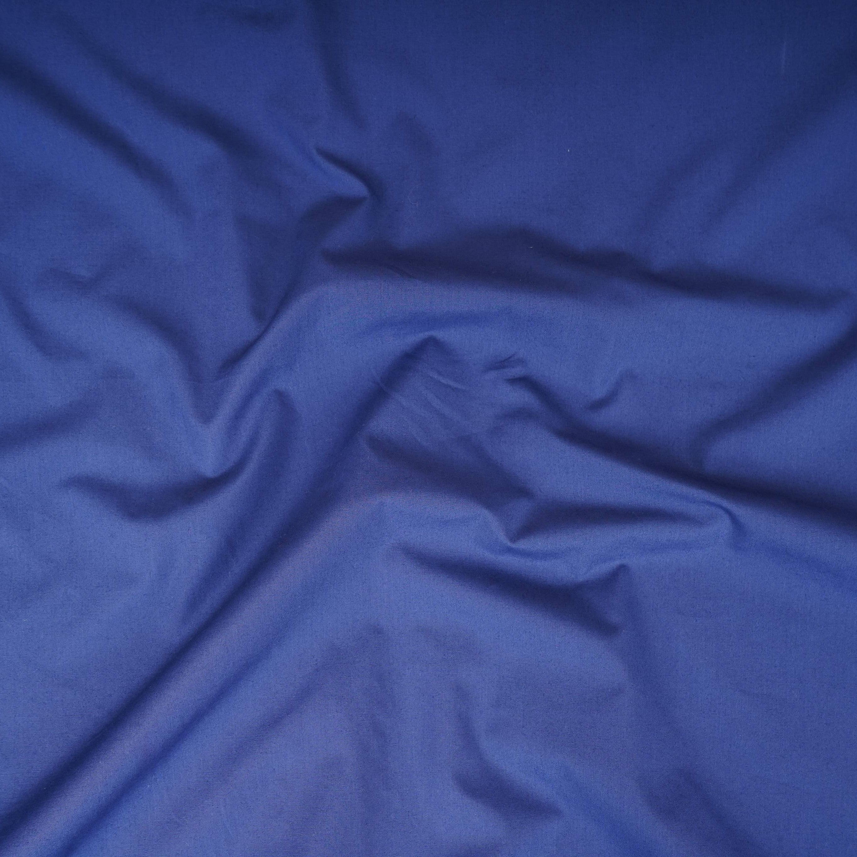 Blue Solid Poplin Fabric LSF-30558 - TradeUNO
