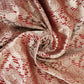 Maroon Jaal Raw Mango Silk Fabric CW-32502