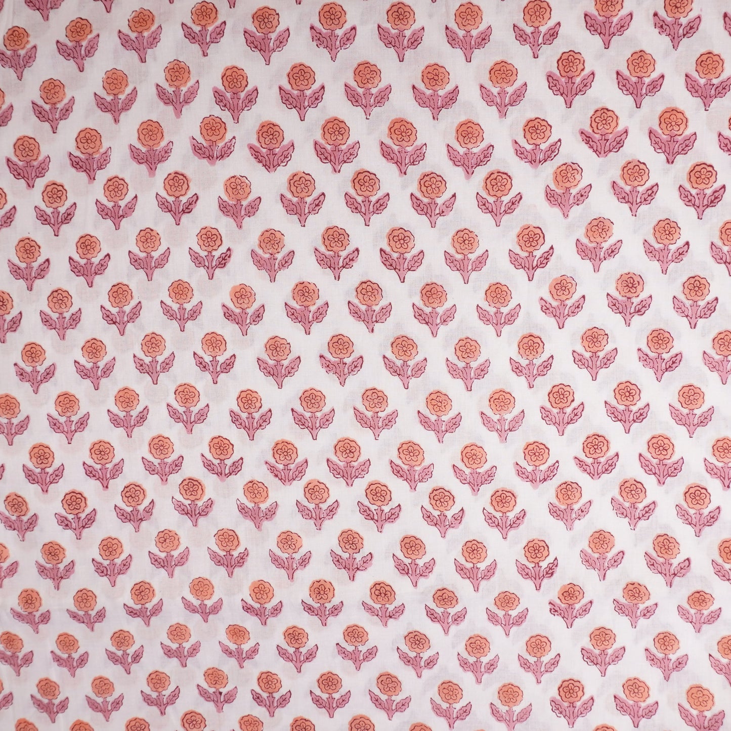 Off White Handblock Print Cotton Fabric DH-29436