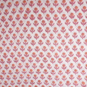 Off White Handblock Print Cotton Fabric DH-29436 - TradeUNO