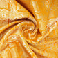 Mustard Jaal Raw Mango Silk Fabric CW-32496
