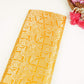 Mustard Jaal Raw Mango Silk Fabric CW-32496