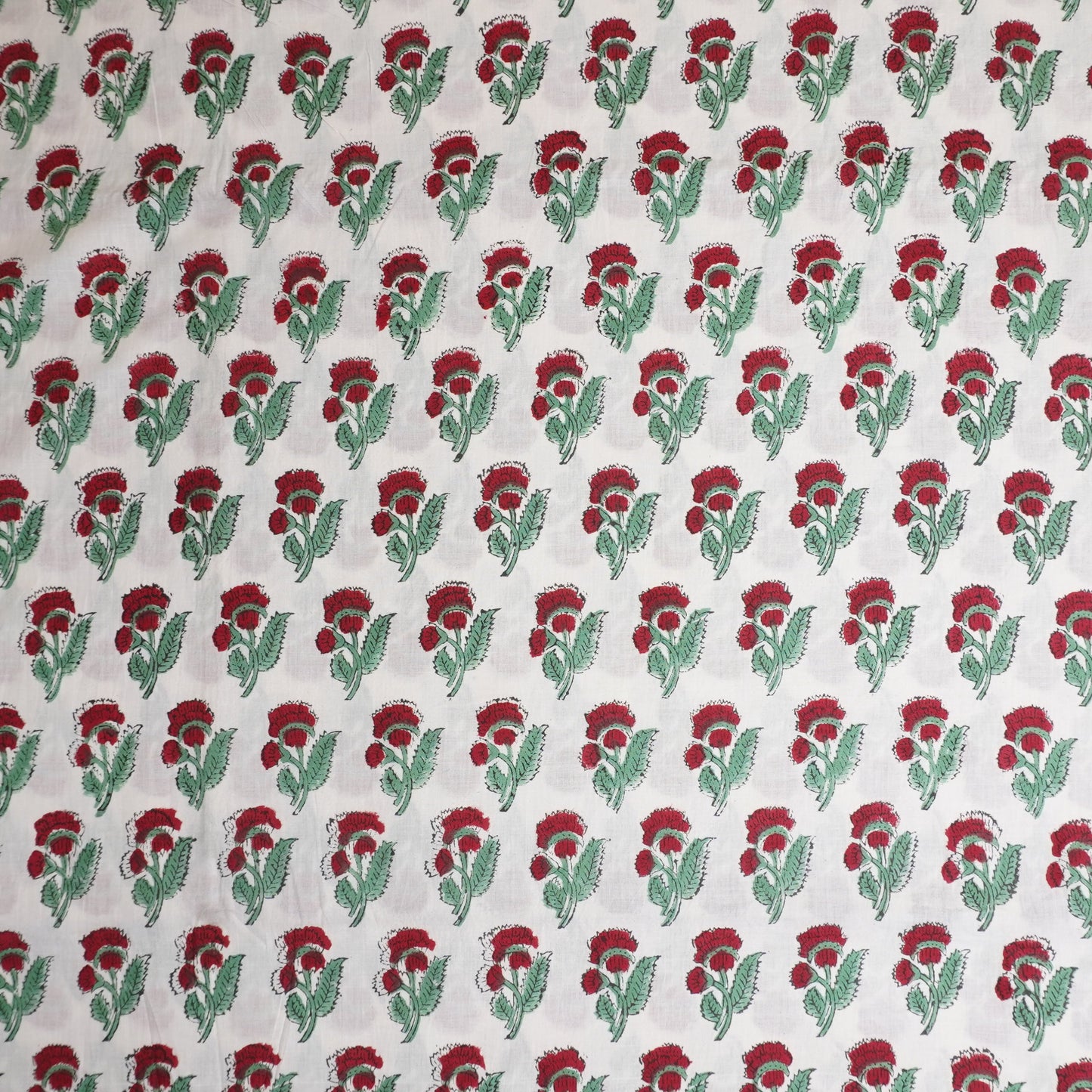 Off White Handblock Print Cotton Fabric DH-29437