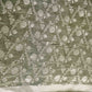 Sage Green Floral Jaal Raw Mango Silk Fabric CW-32510