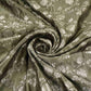 Sage Green Floral Jaal Raw Mango Silk Fabric CW-32510