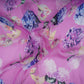 Pink Blue Floral Print Organza Fabric VF-30898