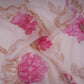 Cream Floral Cutdana Embroidery Organza Fabric VF-30626