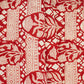 Maroon With White Ajrakh Print Chanderi Fabric CW-32504