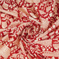 Maroon With White Ajrakh Print Chanderi Fabric CW-32504