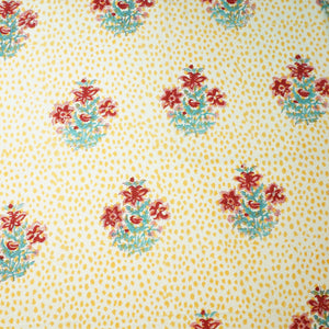 Orange Handblock Print Cotton Fabric DH-29445 - TradeUNO