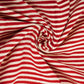 Maroon With White Stripes Print Chanderi Fabric CW-32505