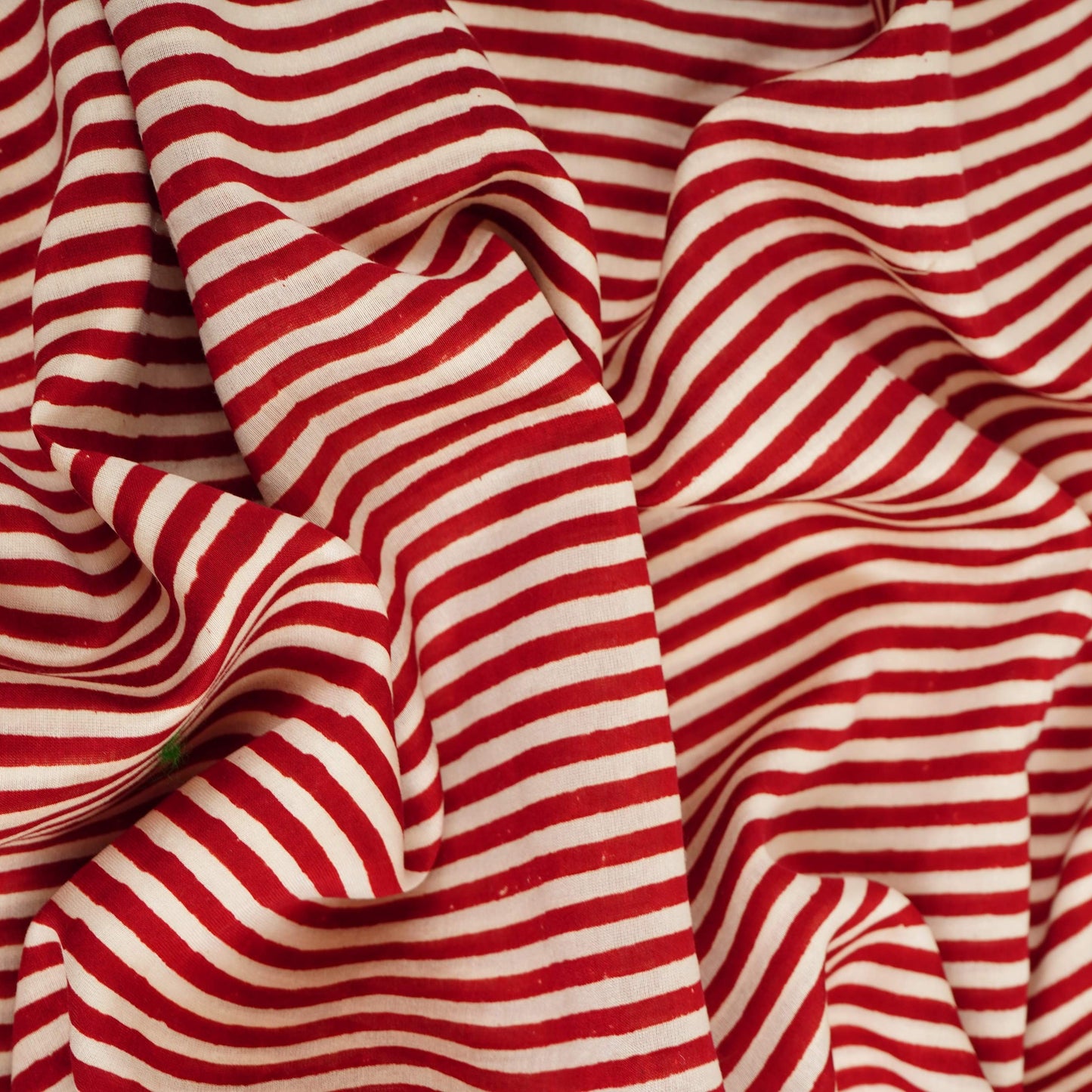 Maroon With White Stripes Print Chanderi Fabric CW-32505