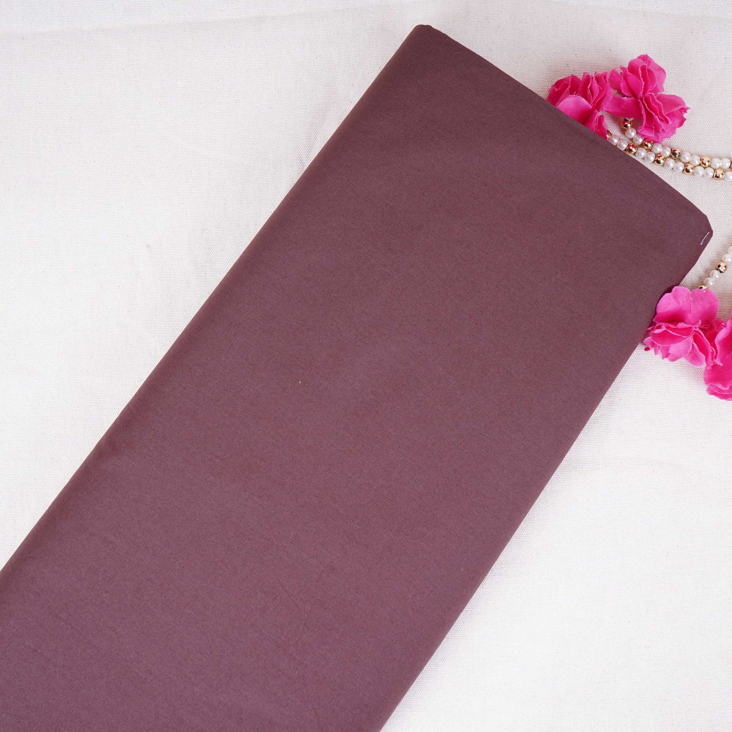 Brown Solid Poplin Fabric LSF-30555