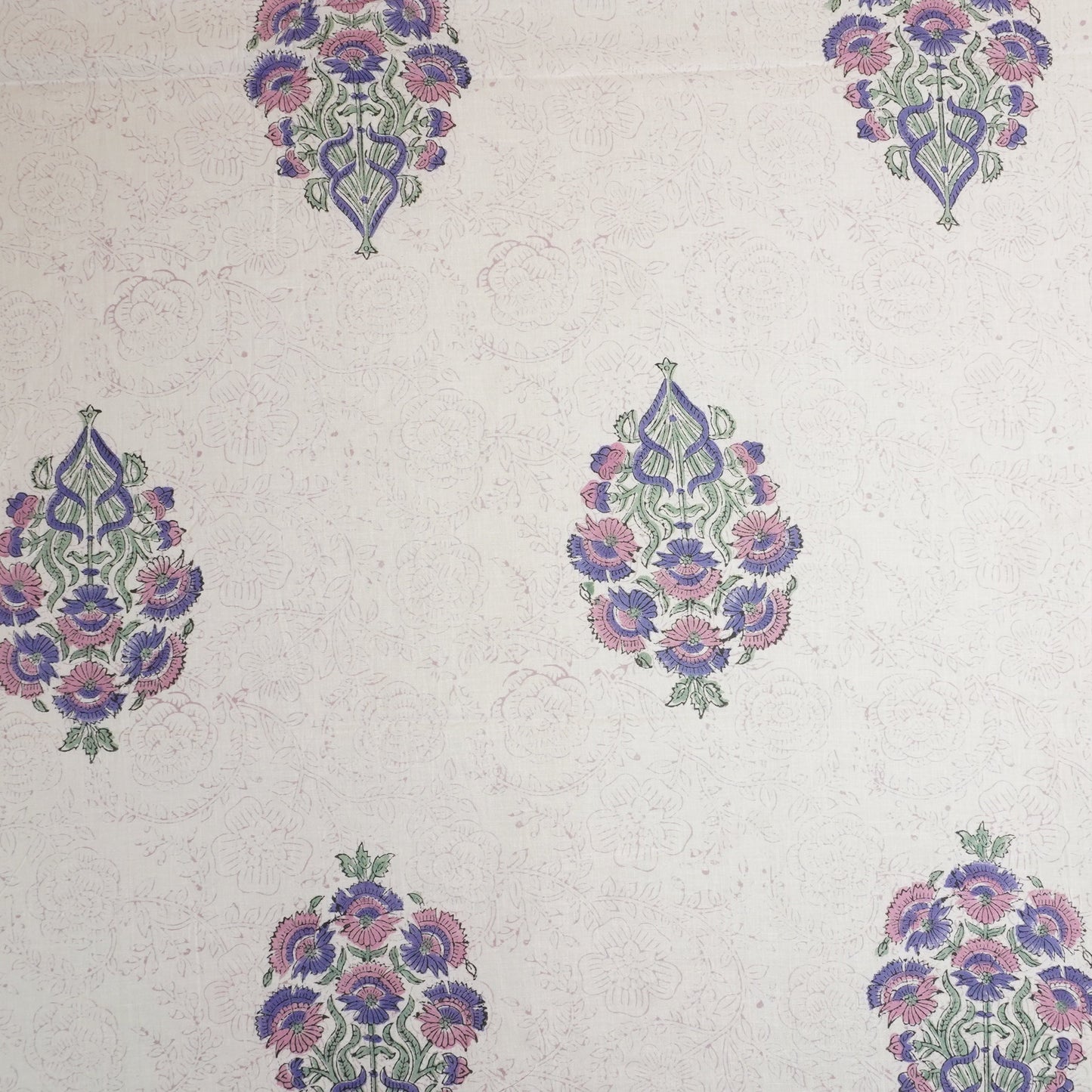 Off White Handblock Print Cotton Fabric DH-29425